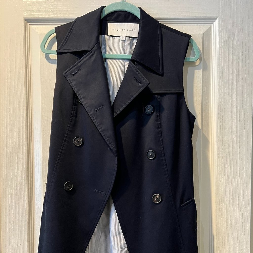 Veronica Beard Blue Mid Length Coat